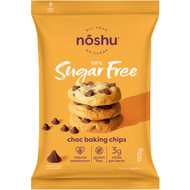 5 PACK of Noshu 98% Sugar Free Choc Baking Chips 150g