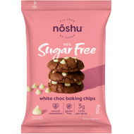 5 PACK of Noshu 95% Sugar Free White Choc Baking Chips 150g