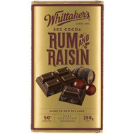 5 PACK of Whittaker's Block Rum & Raisin 250g