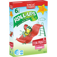 5 PACK of Uncle Tobys Roll-ups Strawberry Fun Prints 6 pack