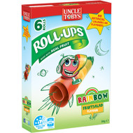 5 PACK of Uncle Tobys Roll-ups Rainbow Fruit Salad 6 pack
