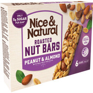 5 PACK of Nice & Natural Roasted Nut Bars Almond  6 pack