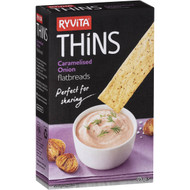 5 PACK of Ryvita Thins Flatbread Caramalised Onion 125g