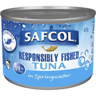 5 PACK of Safcol Responsibly Fished Tuna In Spring Water 425g