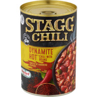 5 PACK of Stagg Dynamite Hot Chili With Beans  425g