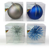 5 PACK of Christmas 10cm Safari Hanging Bauble Assorted
