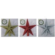 5 PACK of Christmas Tree Top Star Assorted