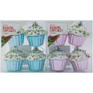 5 PACK of Christmas Jolly Hanging Cupcakes Assorted 4 pack