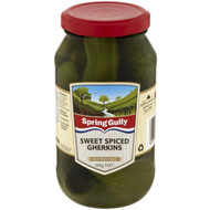 5 PACK of Spring Gully Gherkins Sweet Spiced 550g