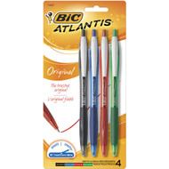 5 PACK of Bic Atlantis Pens Assorted 4 pack