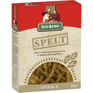 5 PACK of San Remo Spirals Spelt Pasta 250g