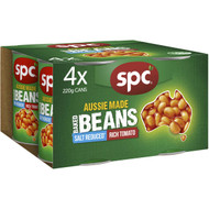 5 PACK of Spc Baked Beans Salt Reduced 4x220g