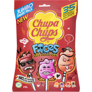 5 PACK of Chupa Chups Faces Flat Lollipops 35 pack