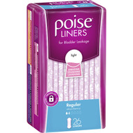 5 PACK of Poise Incontinence Liners Regular Absorbency 26 pack