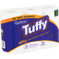 5 PACK of Quilton Tuffy Paper Towel White 4ply 3 pack