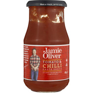 5 PACK of Jamie Oliver Pasta Sauce Tomato & Chilli 400g
