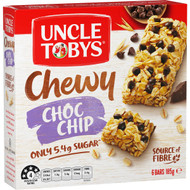5 PACK of Uncle Tobys Muesli Bars Chewy Choc Chip 6 pack