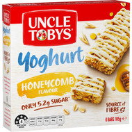 5 PACK of Nestle Uncle Tobys Muesli Bars Yoghurt & Honeycomb 185g