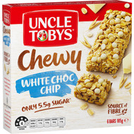 5 PACK of Uncle Tobys Muesli Bars Chewy White Choc Chip 6 pack