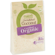 5 PACK of Macro Organic Fruit Shredded Coconut 200g