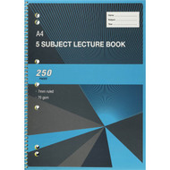 5 PACK of WW 5 Subject Lecture Book A4
