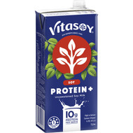 5 PACK of Vitasoy Soy & Protein Unsweetened Milk 1l