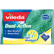 5 PACK of Vileda Sponge Non Scratch Scouring 2pk