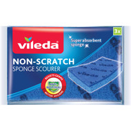 5 PACK of Vileda Non Scratch Sponge Scourer 3 pack