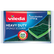 5 PACK of Vileda Heavy Duty Sponge Scourer 3 pack