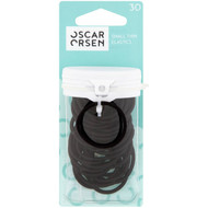 5 PACK of Oscar Orsen Small Thin Elastic Black 30 pack