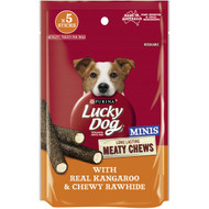 5 PACK of Lucky Dog Meaty Chew Mini Roo 5 pack