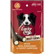 5 PACK of Lucky Dog Meaty Chew Kangaroo 4 pack