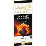 5 PACK of Lindt Excellence Dark Chocolate Sea Salt Caramel 100g block