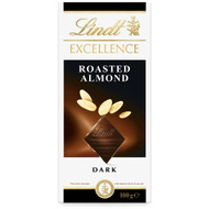 5 PACK of Lindt Excellence Dark Chocolate Roasted Almond 100g block