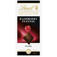 5 PACK of Lindt Excellence Dark Chocolate Raspberry Intense 100g block