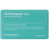 5 PACK of Freshwater Farm Australia Peppermint Oil Energising Body Bar 200g