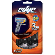 5 PACK of Edge Mens 3 Blade Disposable 8 pack