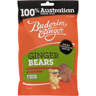 5 PACK of Buderim Ginger Bears 175g
