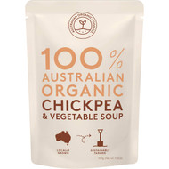 5 PACK of Australian Organic Food Co Chickpea & Vegetable Soup Pouch 330g