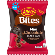 5 PACK of Allen's Bites Mini Chocolate Black Cats 120g