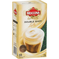 5 PACK of Moccona Double Shot Latte 10 pack
