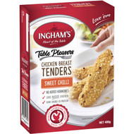 5 PACK of Ingham's Frozen Chicken Breast Tenders Sweet Chilli 400g