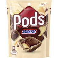 5 PACK of Snickers Pods Chocolate Medium Bag 160g