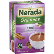 5 PACK of Nerada Organic Chai Tea  50pk 93g