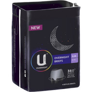 5 PACK of U By Kotex Overnight Briefs Boyleg Small - Medium 4 pack