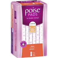 5 PACK of Poise Incontinence Pads Extra Absorbency 12 pack