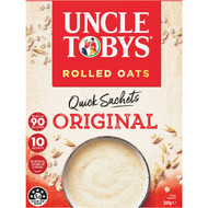 5 PACK of Uncle Tobys Oats Quick Sachets Original Porridge 340g