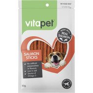 5 PACK of Vitapet Salmon Sticks 80g