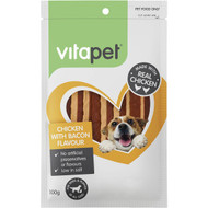 5 PACK of Vitapet Jerhigh Treat Real Chicken Bacon 100g