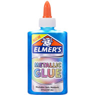 5 PACK of Elmer's Metallic Glue Blue 147ml